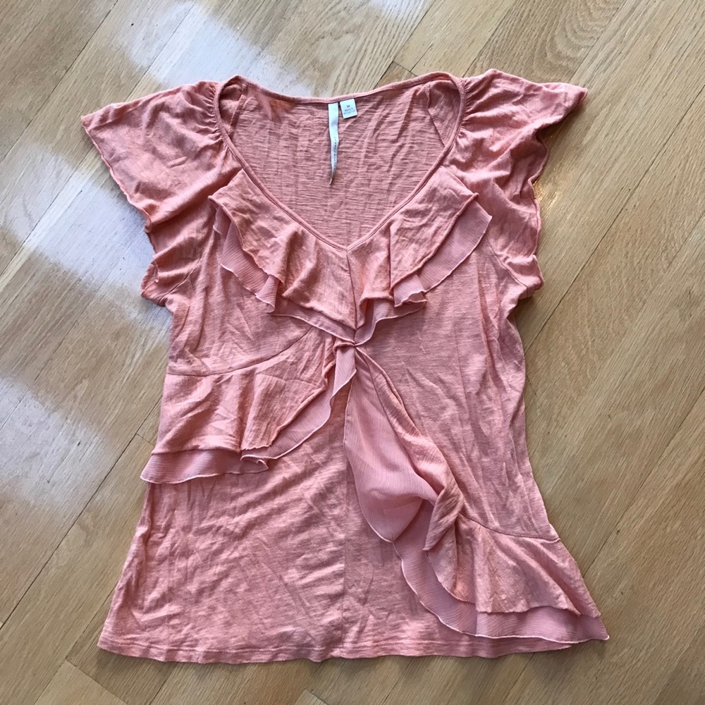 LC Lauren Conrad Blush Asymmetrical Blouse - Picture 2 of 4